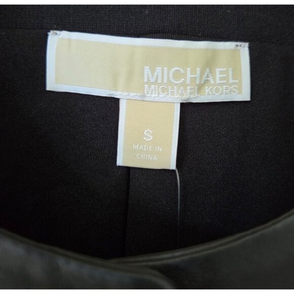 Michael Kors Black Ponte Jacket with Gold Accents - Picture 3 of 7
